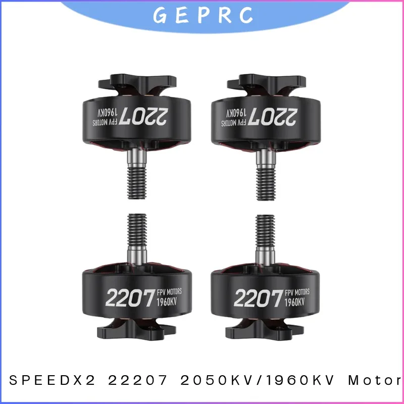 

GEPRC SPEEDX2 2207 1960KV 2050KV 6S Brushless Motor for 4-5 Inch FPV Freestyle Drone, High Power RC Motor for Aggressive Flying