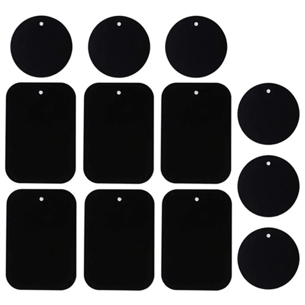 Smartphones Metal Plate 12 Pack for Phone Car Mount Holder Cradle with 3M Adhesive (Compatible with Magnetic Mounts) - 6 Rec