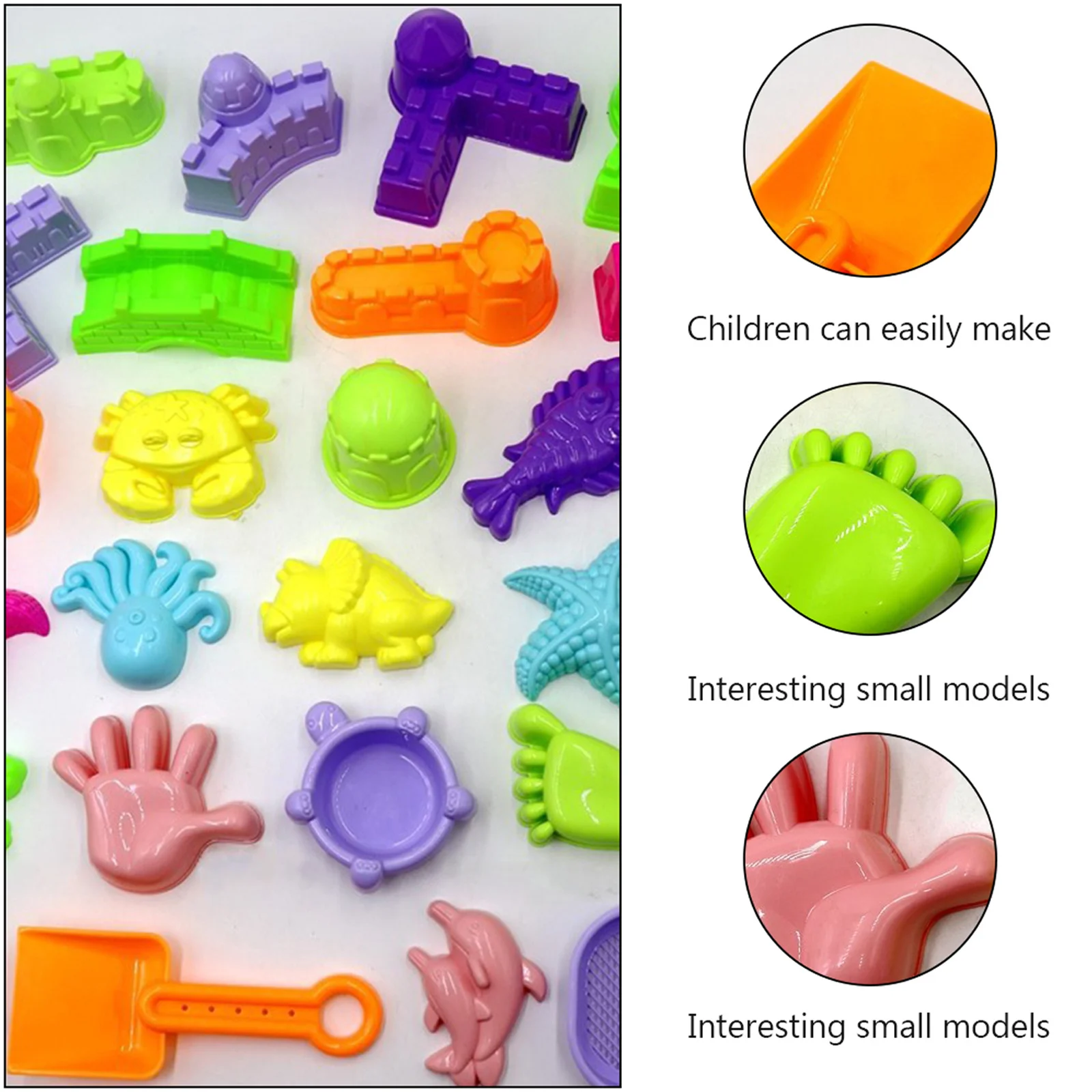 28 pezzi stampi da spiaggia per bambini spazio plastica colorata educativa fai da te per bambini giochi creativi all'aperto stampi da spiaggia per bambini