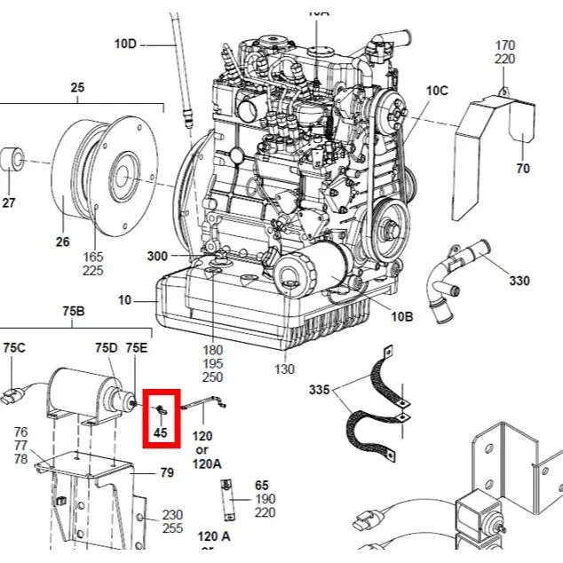 Original! 44-01049-01 Clip Retaining - Link Rod for Carrier Supra Sub-Engine Units, Original