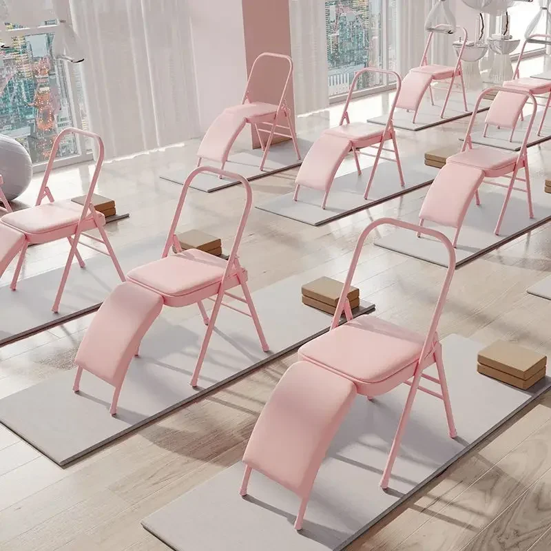 厚みのある強化型アイアンガーヨガチェア、折りたたみ式多機能反転スツールヨガ補助用レイジーソファ