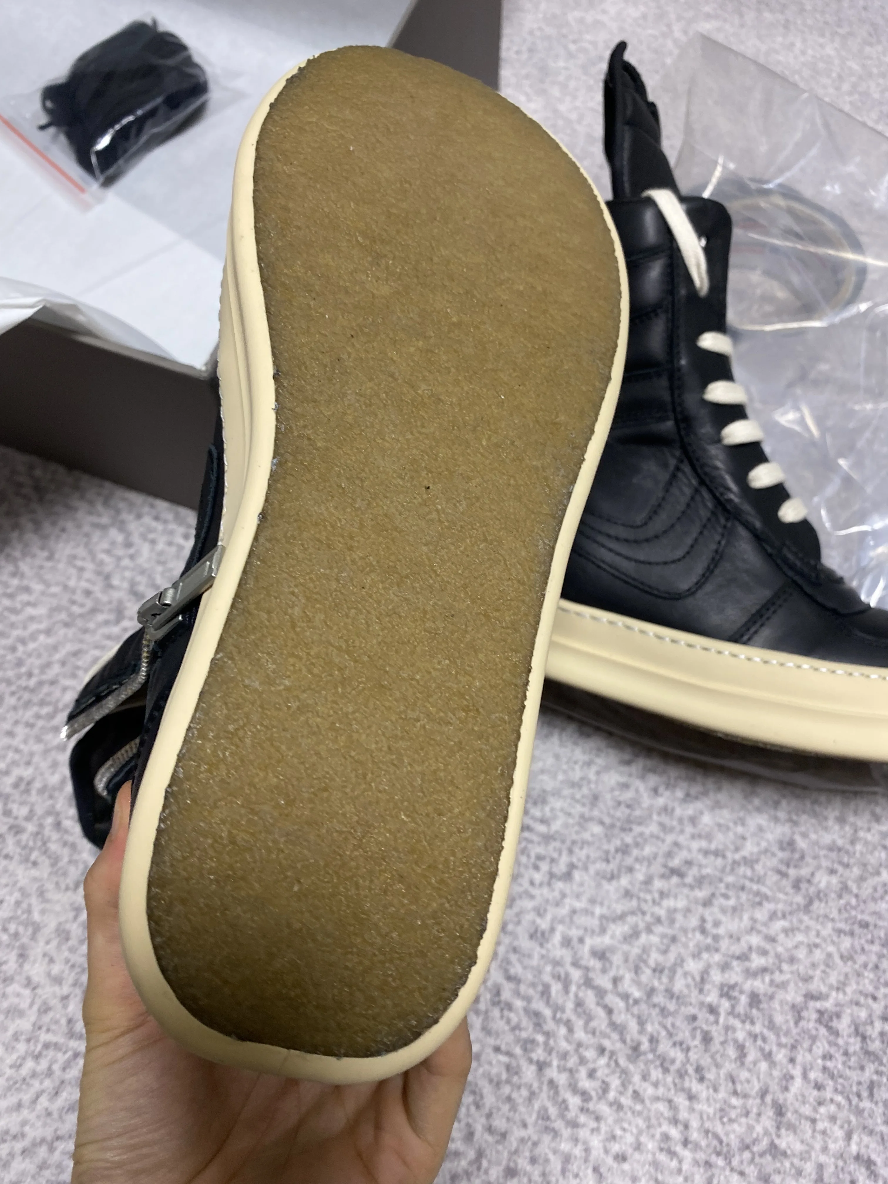 Customized Goodyear Handmade sewing Men Geo-basket Hip Hop Punk Nail Genuine Leather Running Boots