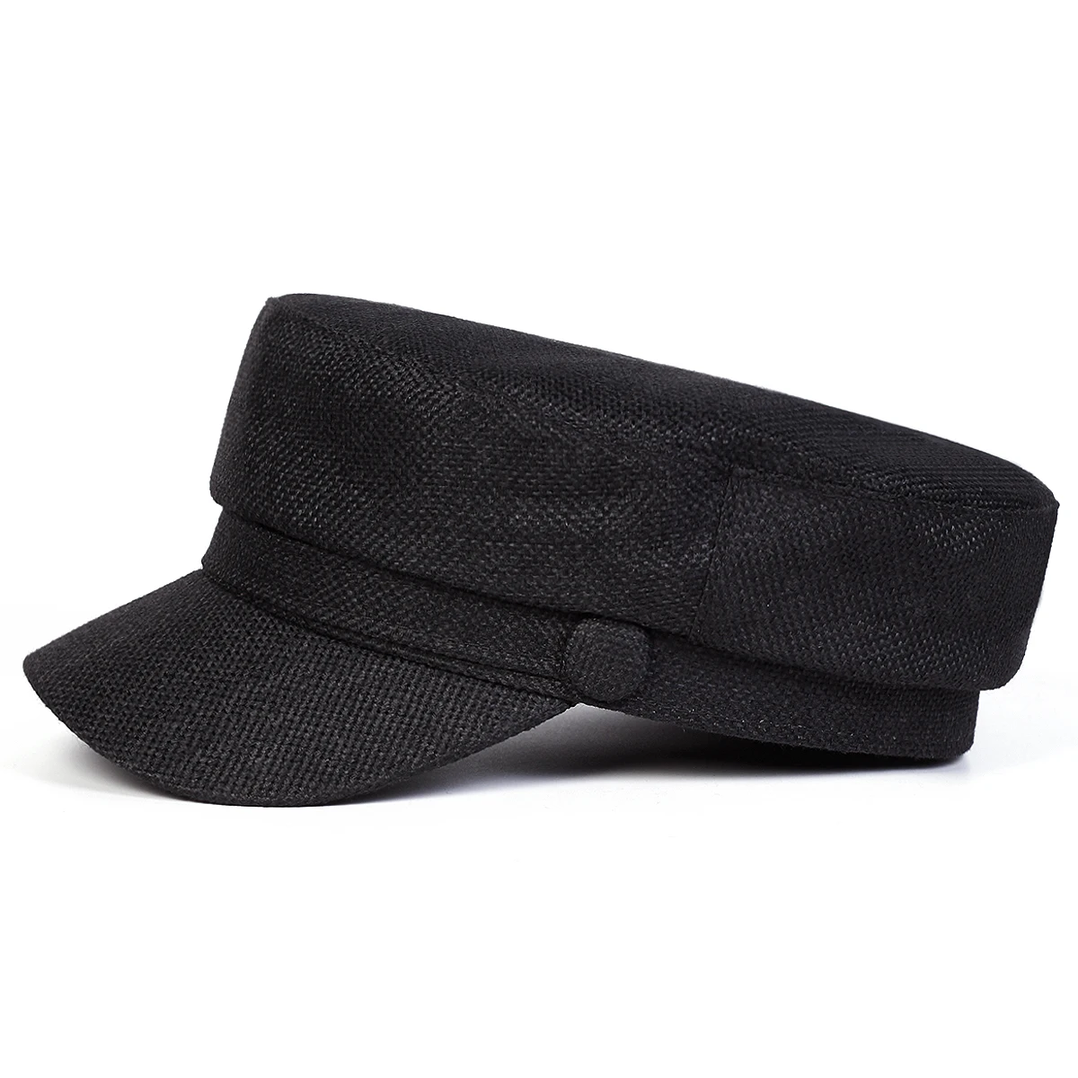 Unisex Einfarbig Militär Hüte Mode Flache Top Baseball Caps Für Frauen Outdoor Sport Kadett Sonnenschutz Hut – Detail 3