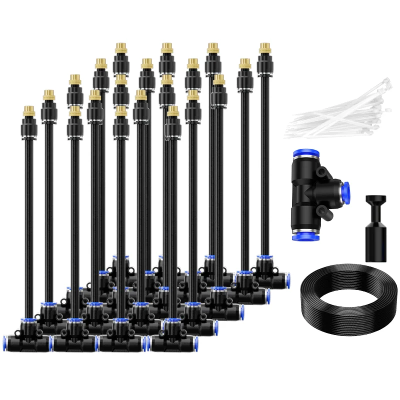

5-30M Garden 20cm 360° Bending Brass Nozzle Spray Kit Atomized Automatic Irrigation 8mm PE Hose Equipment Plants Mist Wateriin