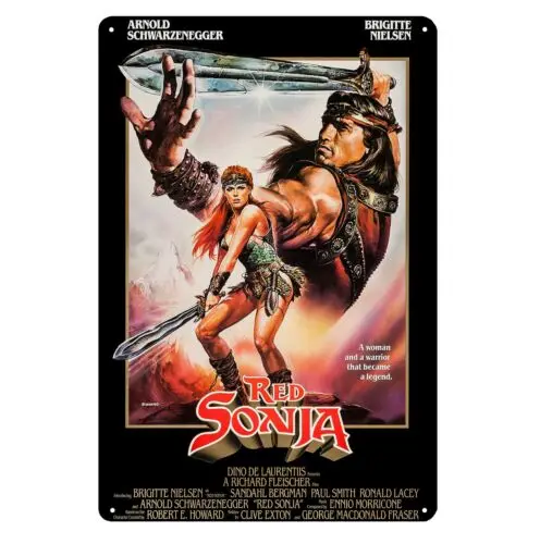 Red Sonja arnold schwarzenegger Movie Metal Poster Tin Sign 20x30cm