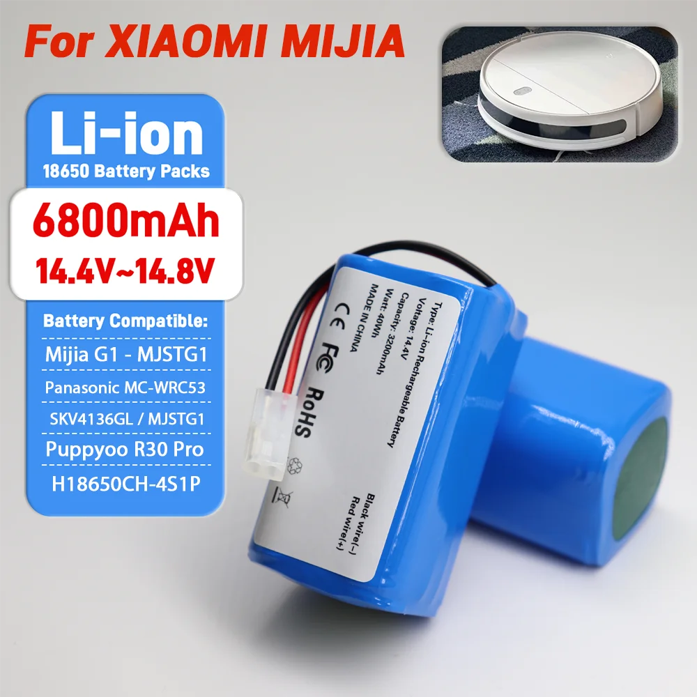 

New 4S1P 14.4V 3500mAh Li-ion Battery Pack,For XIAOMI MIJIA Mi Robot Vacuum-Mop Essential G1 MJSTG1, SKV4136GL H18650CH R30 R35