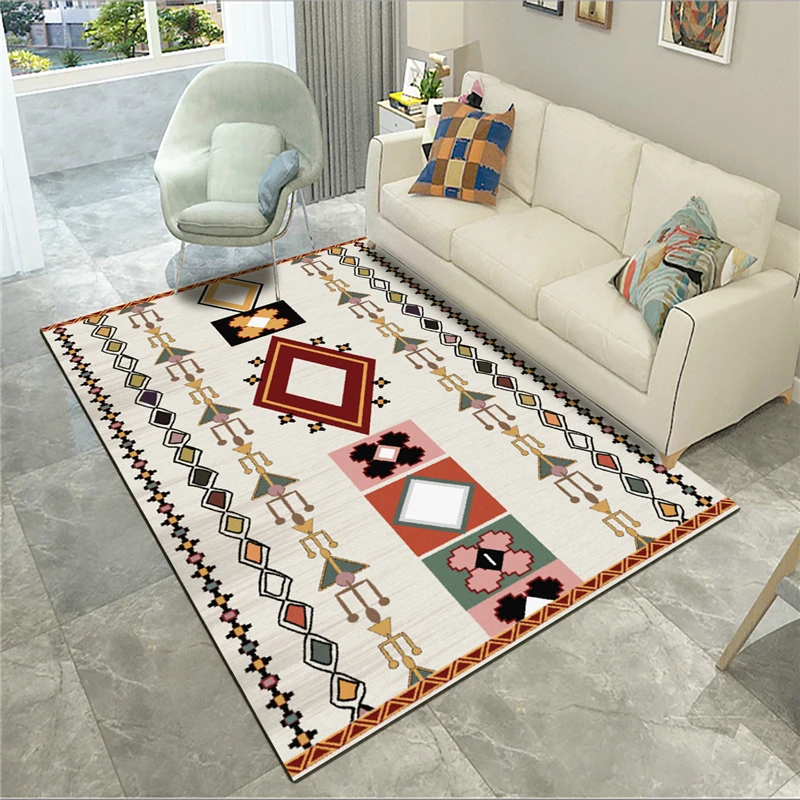 

Bohemia Ethnic Style Geometric Carpets for Home Living Room Floor Mats Nordic Bedroom Decor Bedside Sofa Kids Paly Soft Area Rug