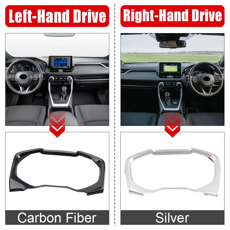 لتويوتا RAV4 XA50 2019 2020 2021 2022 2023 2024 2025 الهجين لوحة سيارة عرض متر حلقة عداد السرعة غطاء مقياس الكسوة #2