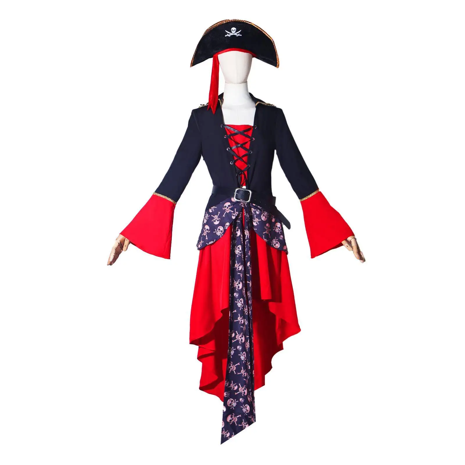 

Ретро-костюм пирата для женщин, одежда для выступлений на Хэллоуин, сценический костюм, традиционный китайский этнический женский наряд