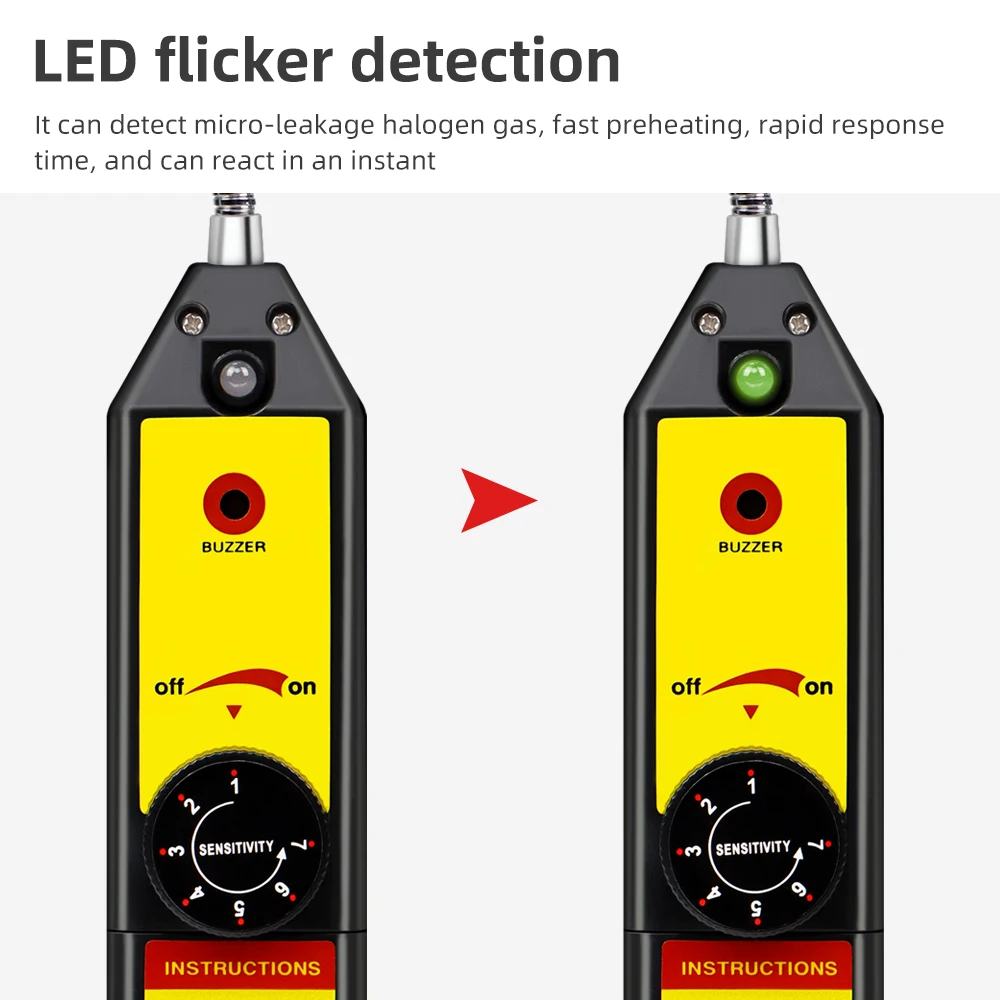 Detector de vazamento inteligente freon cfc hfc halogênio gás refrigerante analisador monitor ar condicionado r22a r134a medidor gás