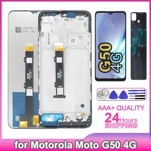 Bilashmart Motorola Moto G50 4G LCD Display Touch Screen Digitizer Assembly Replacement Moto G50 4G XT2137 with Frame
