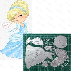 Updo Princess In Long Dress Gloves Metal Cutting Die Metal Cutting Die for DIY Scrapbooking Crafts Handmade Christmas Gift Card