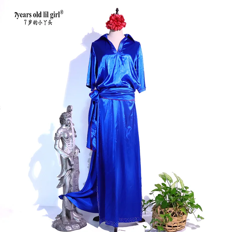 

Костюм халат для женщин Baladi Saidi для танца живота, платье для соревнований по танцам живота, восточная одежда для девочек, танцевальная OuCUU06