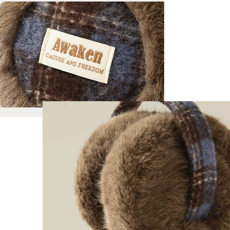 الشتاء الدافئة أضعاف الأذن إفشل منقوشة الفراء سميكة الأذن حماية غطاء للأذنين للنساء المألوف التزلج ركوب غطاء للأذنين سيدة