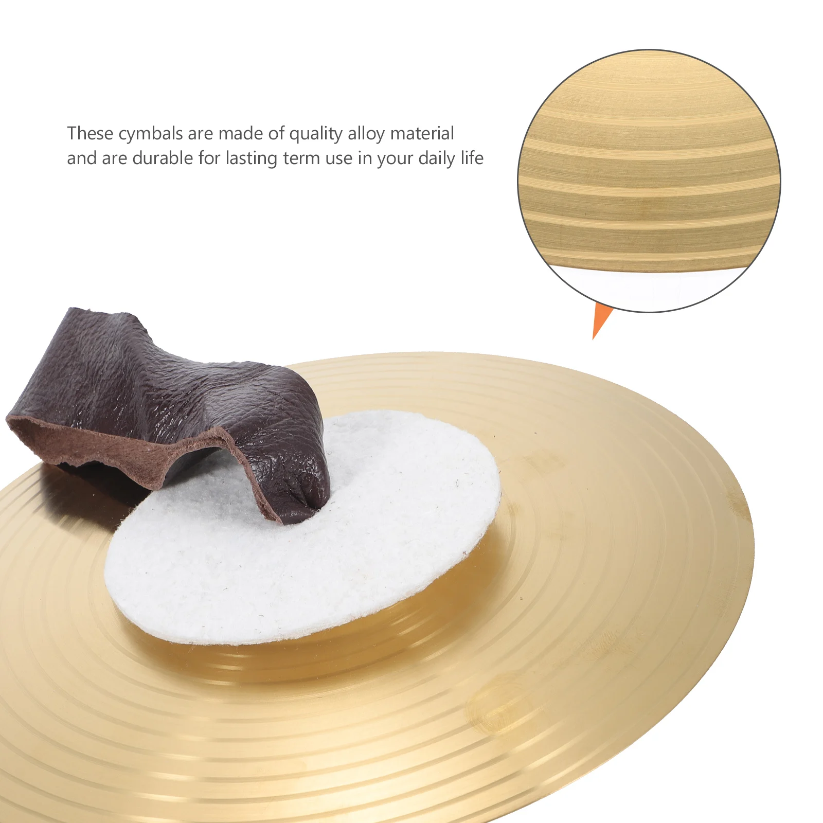 1 Pair Alloy Cymbals Performance Small Kids Musical Instrument Percussion Musical Instrument For Drums Players Beginners