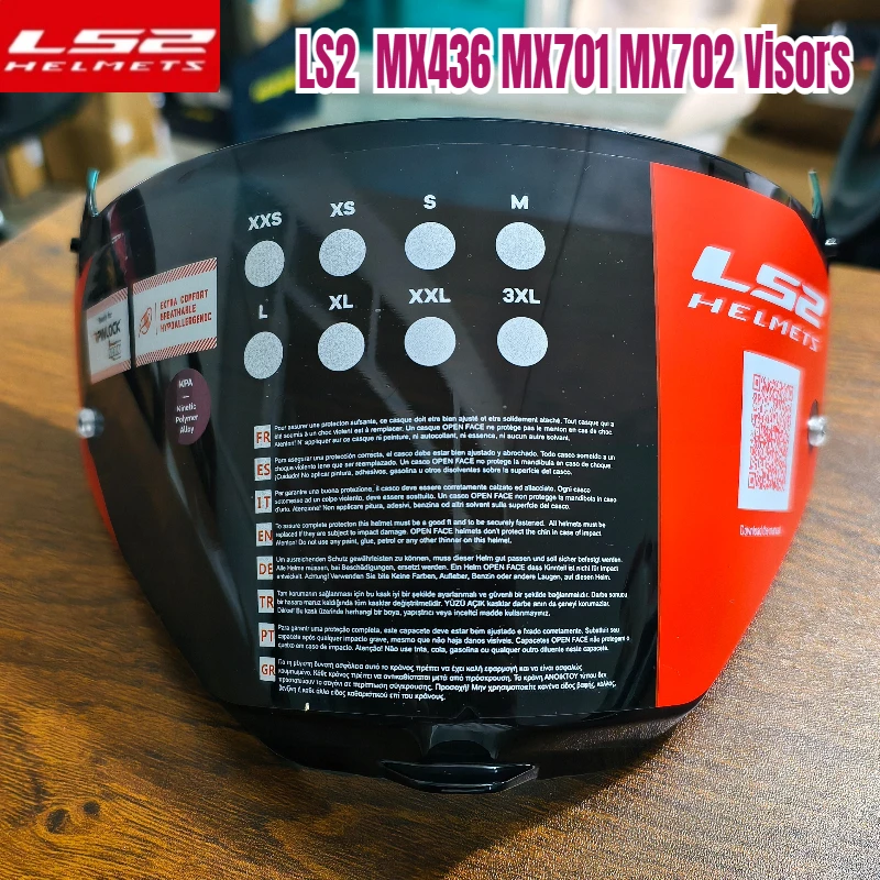 

MX436 Helmet Black Silver Transparent Color Visors,LS2 MX436 MX701 MX702 PIONEER EVO Off-road Motorcycle Helmet Windshield Lens
