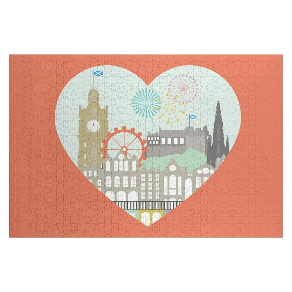 

I <3 Edinburgh Jigsaw Puzzle For Children Custom Name Wood Puzzle