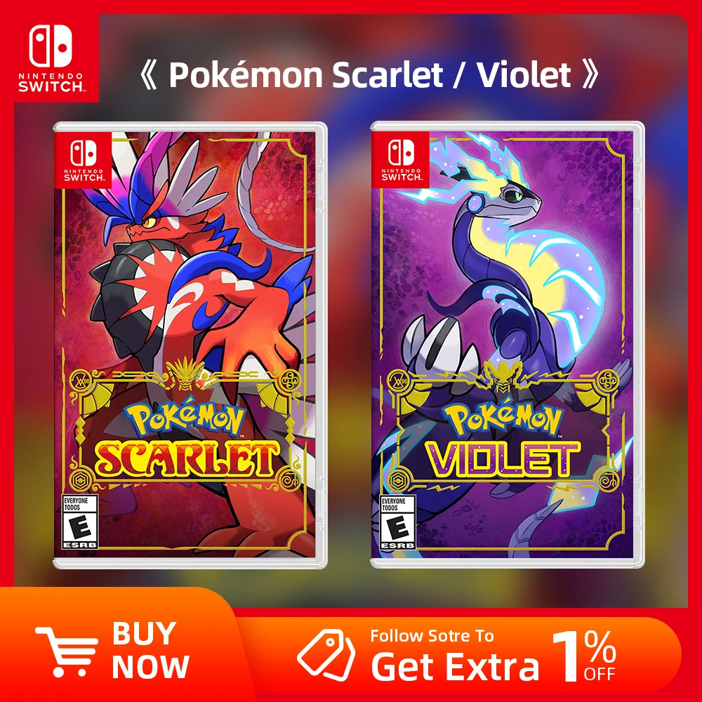 Nintendo Swtich-Pokemon Violet / Pokemon Scarlet- for Switch OLED Lite Games Cartridge Physical Card