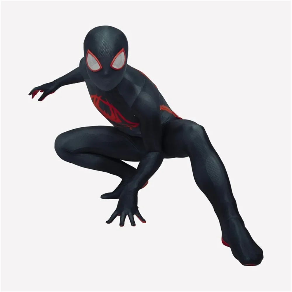 Miles Morales Fato de Cosplay Masculino, Macacão Spiderverse, Fato Homem-Aranha, Bodysuit Halloween, Macacão Masculino, Festa para Adultos e Crianças