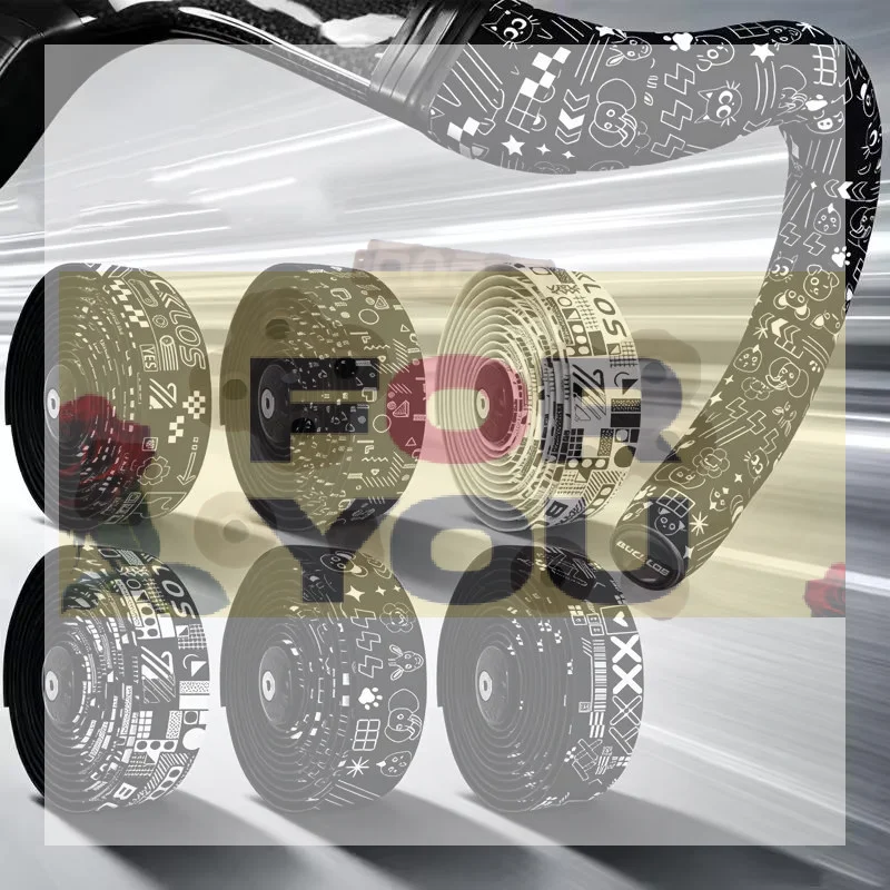 【OD】Graffiti Bicycle Handlebar Tape Anti-Slip Road Bike Shock-Absorbing Comfort EVA Grip Wrap Tape Cycling Accessories
