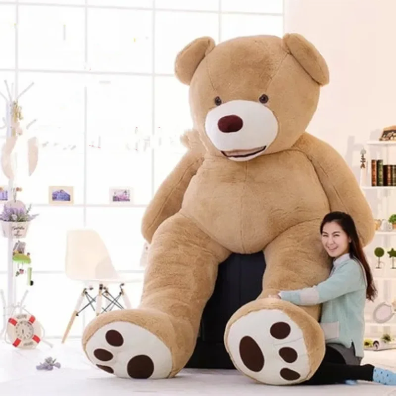 100-260cm America Giant Teddy Bear Plush Toys Soft Teddy Bear Outer Skin Coat Popular Birthday&Valentine's Gifts Girls Kid's Toy