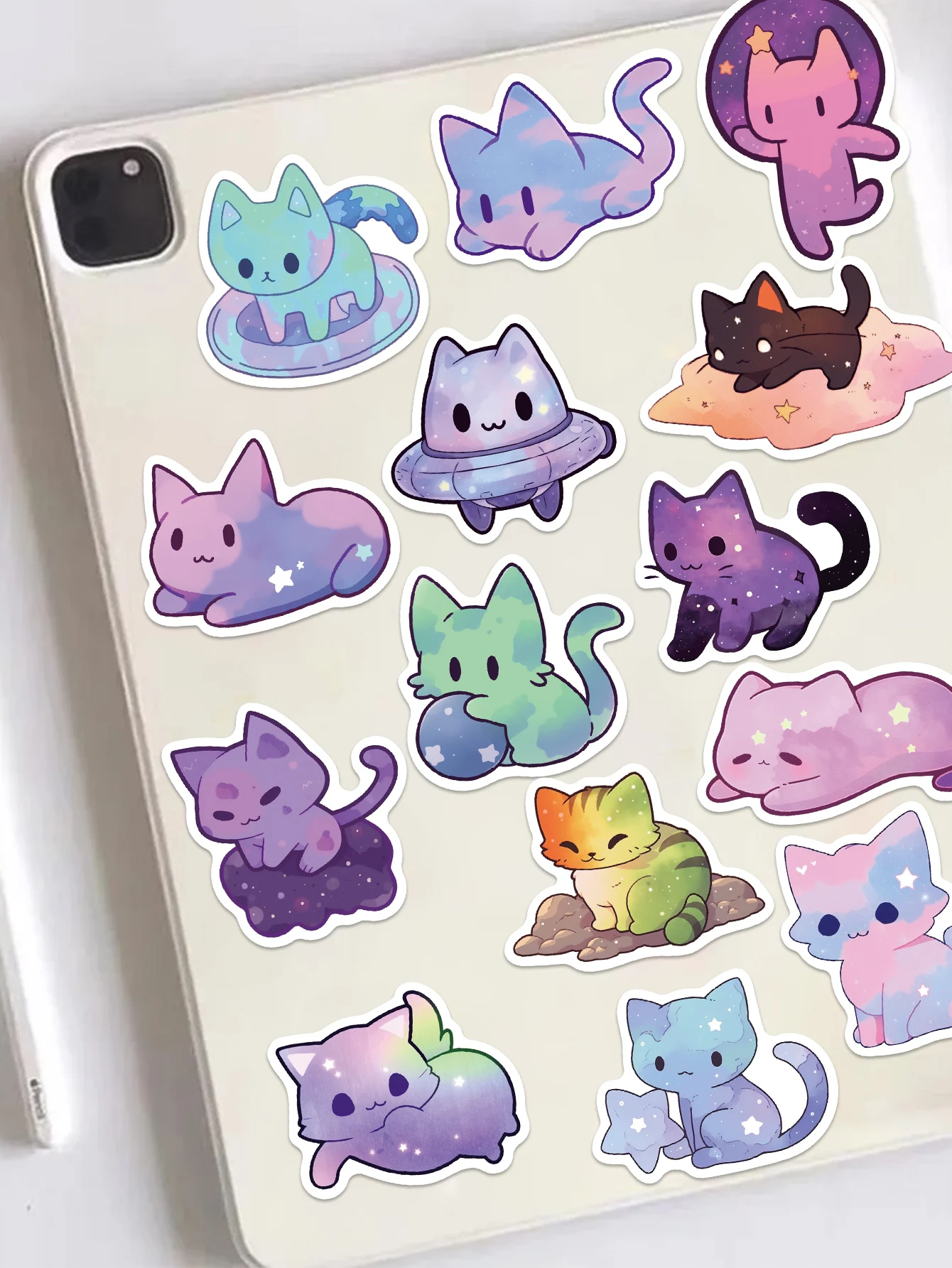 50pcs cartoon Starry Sky Cat stickers Laptop water bottle suitcase sticker helmet skateboard guitar DIY waterproof sticker