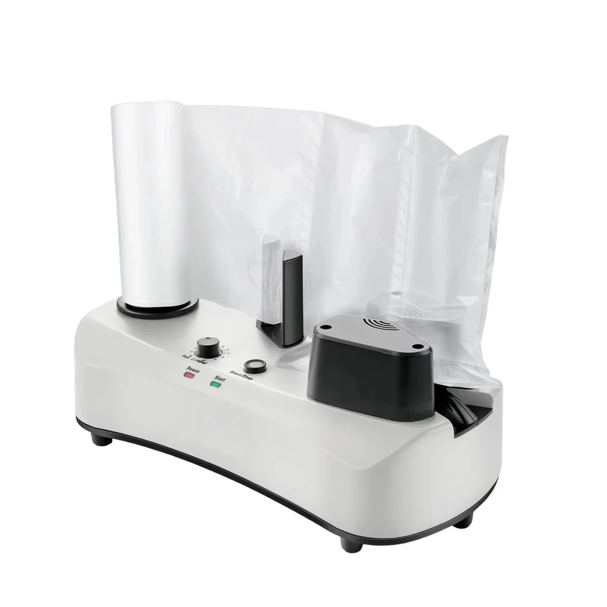 Space-saving automatic air cushion machine, adjustable size inflatable foam pad making equipment
