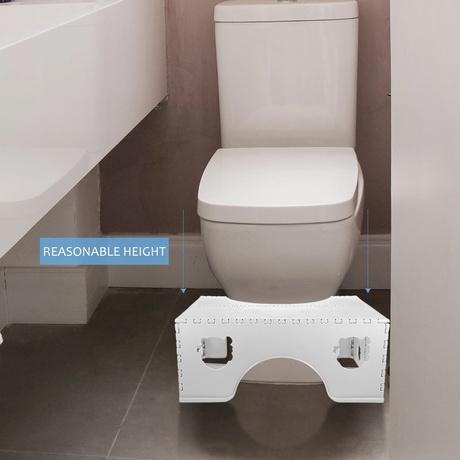 

Portable Foldable Toilet Step Stool PP Child Size Foot Support Small Sturdy Stool Non Slip Stable Design Modern Appearance
