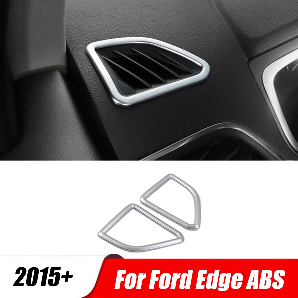 

ABS Matte Car front Small air outlet Decoration cover trim Sticker Car styling For Ford EDGE 2015 2016 2017 Accessories 2pcs