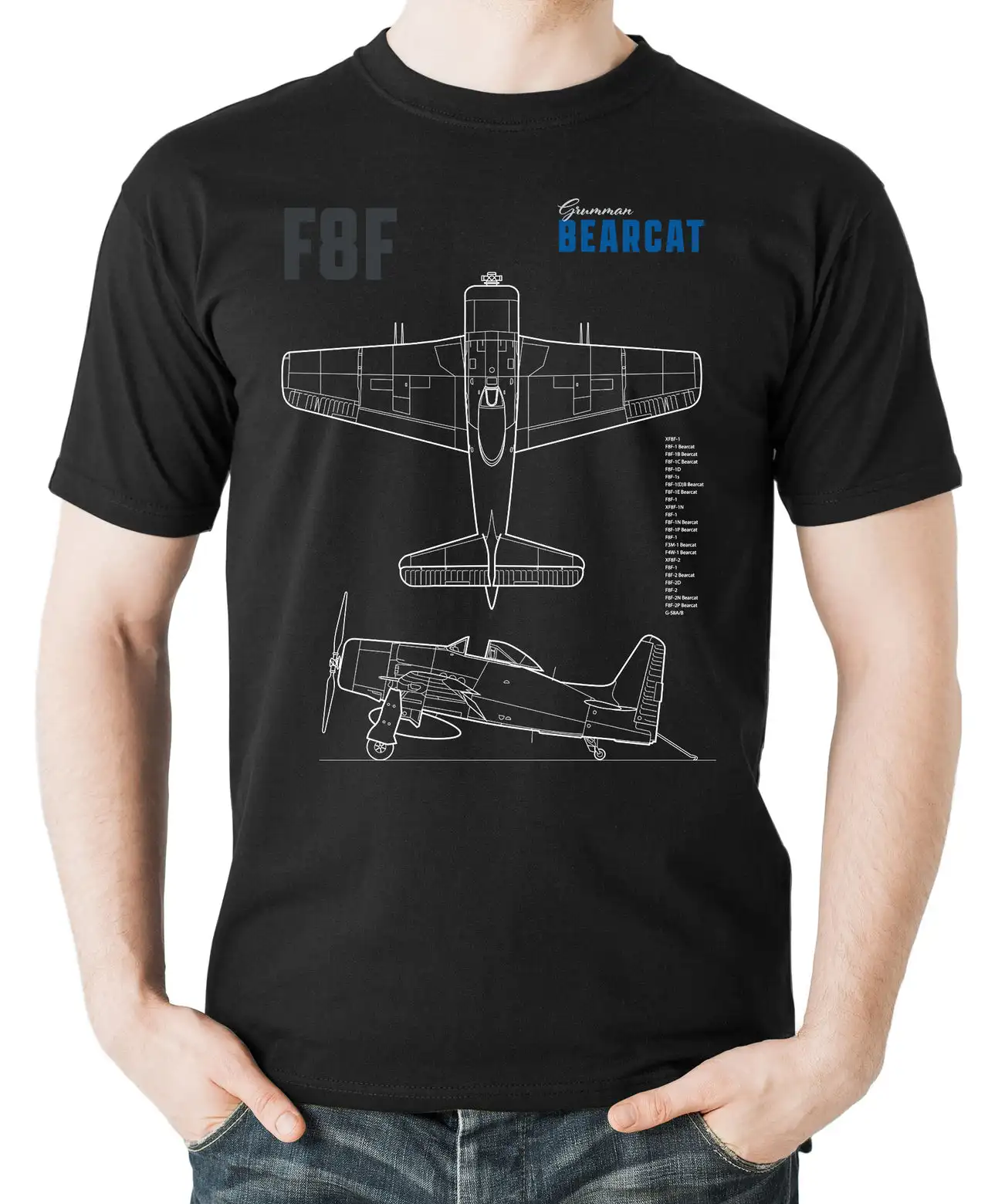 US Marine Corps F8F Bearcat Fighter Aircraft T-Shirt 100% Cotton O-Neck Summer Short Sleeve Casual Mens T-shirt Size S-3XL