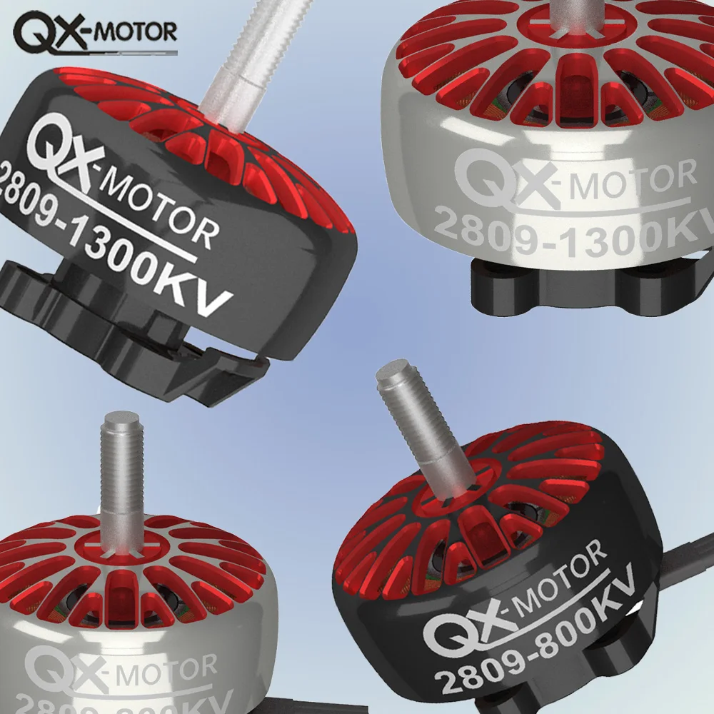 

QX-MOTOR Белый Черный 2809 800 КВ 1300 КВ Бесщеточный двигатель 3-6S для 7-9-дюймовых стоек FPV XL6 XL7 Детали игрушек