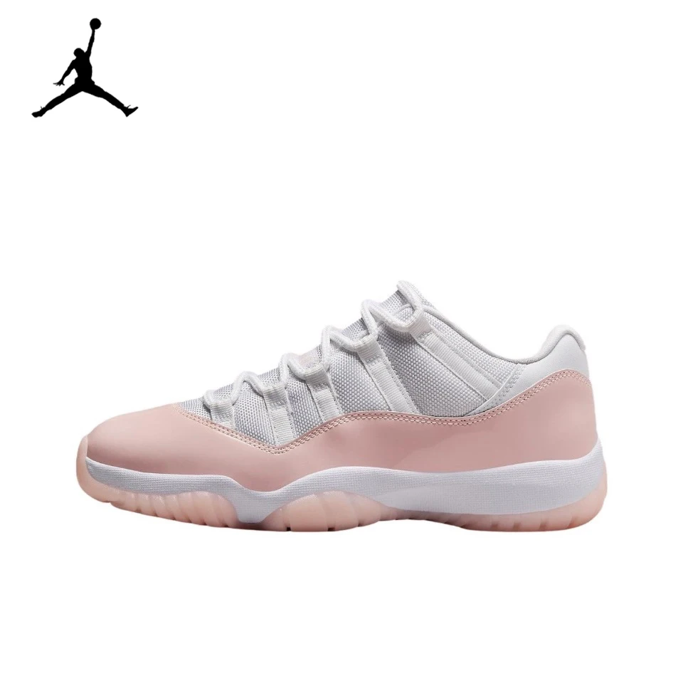 

Original Air Jordan 11 Low"Pink" GS size For Women Basketball Shoes Classic Black and White Pink Retro Sneakers AH7860-160