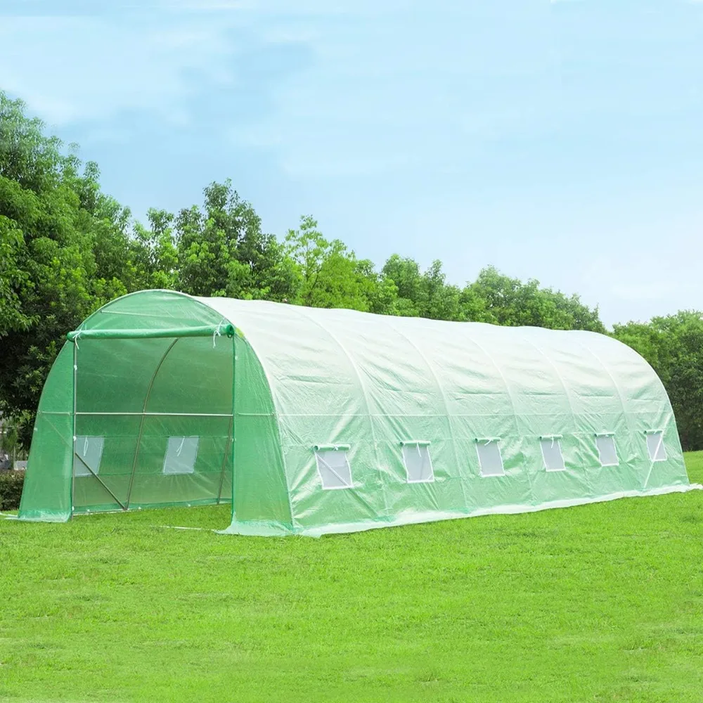 26' x 10' x 6.6' Greenhouse Large Gardening Plant Green House Hot House Portable Walking in Tunnel Tent