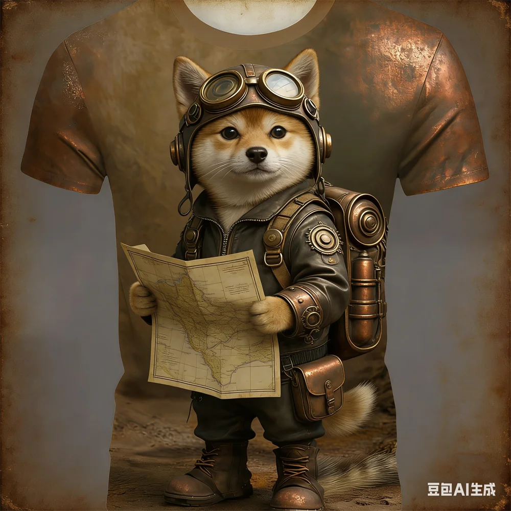 المبهر كول الحيوان المطبوعة تي شيرت رجالي ثلاثية الأبعاد لطيف القط نمط الرجال الملابس الترفيه موضة مضحك طاقم الرقبة قصيرة الأكمام بلايز