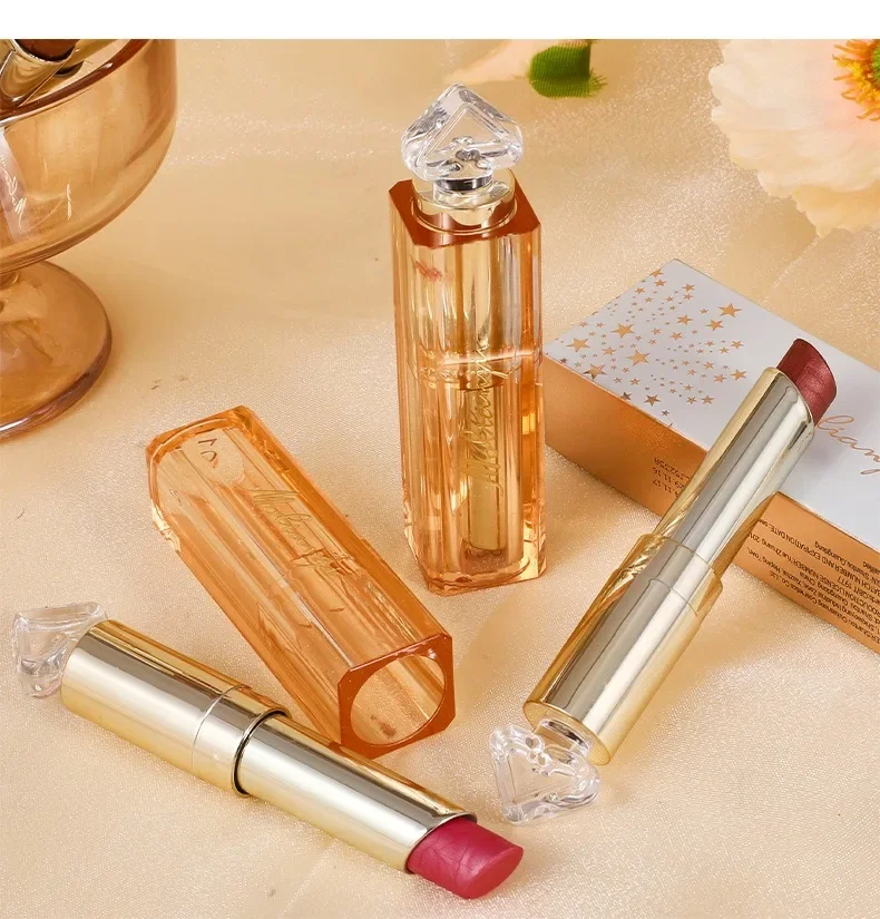 2pcs-Color-Shifting Sparkling Lipstick - Moisturizing & Transfer-Proof, Thermal Adaptive Color with Glitter, for Halloween