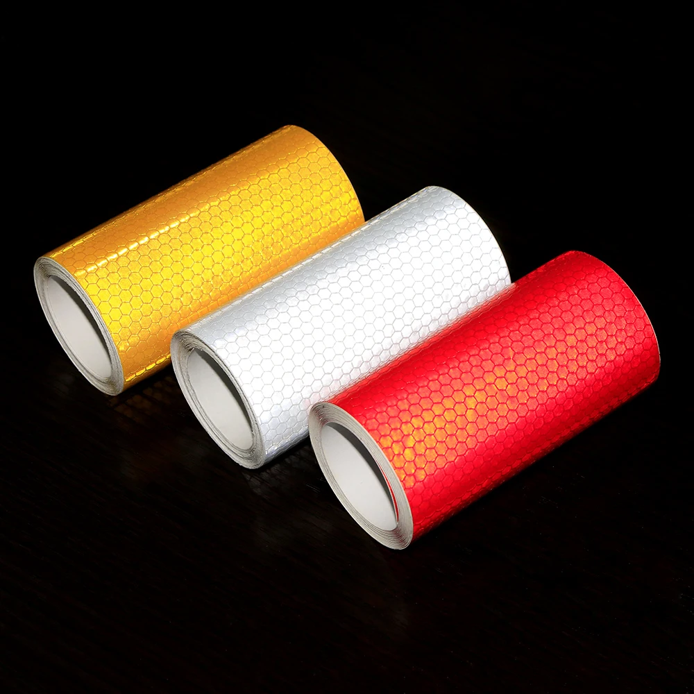 10cm x 3m Reflective Safety Tape Self-Adhesive Warning Sticker for Car Motorcycle High-Visibility Auto Styling Decal Accessories