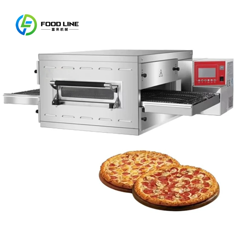 High Efficiency Customized Pizza Tunnel Conveyor Oven 450 Degree Max Temp Stone Bulk Production Commercial For Sales