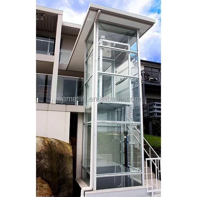 3-10m lifting height 3 floor small residential elevators home lift hydraulic house elevator with cabin