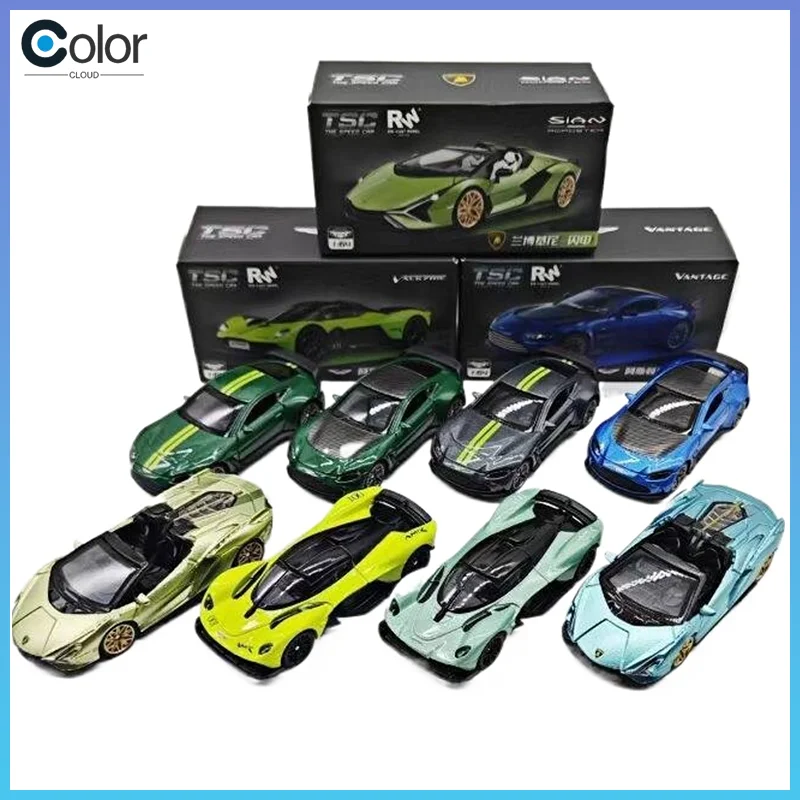 

Модель автомобиля Tsc1:64 из сплава, имитация Aston Martin Bugatti, детская игрушка, украшение, коллекционный предмет, не радиоуправляемая модель.