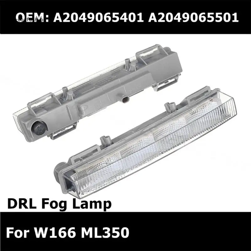 517B 1 Pair 2049065401 DRL Fog Lamp Front Daytime Running Light for ML400 ML500 ML63AMG GLK250 GLK350 2012-2015 2049065501