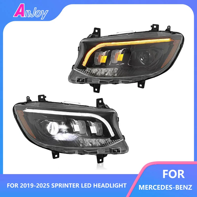 Headlight For 2019-2025 Mercedes-Benz Sprinter models Upgrade to LED daytime running lights and turn signals Car Accessories