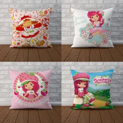 Pillow Cases Decorative Cushions Cover for Sofa Stawberry Shortcake Cushion Cover Luxury Pillowcases 50x50 Pillowcase 40x40 Body