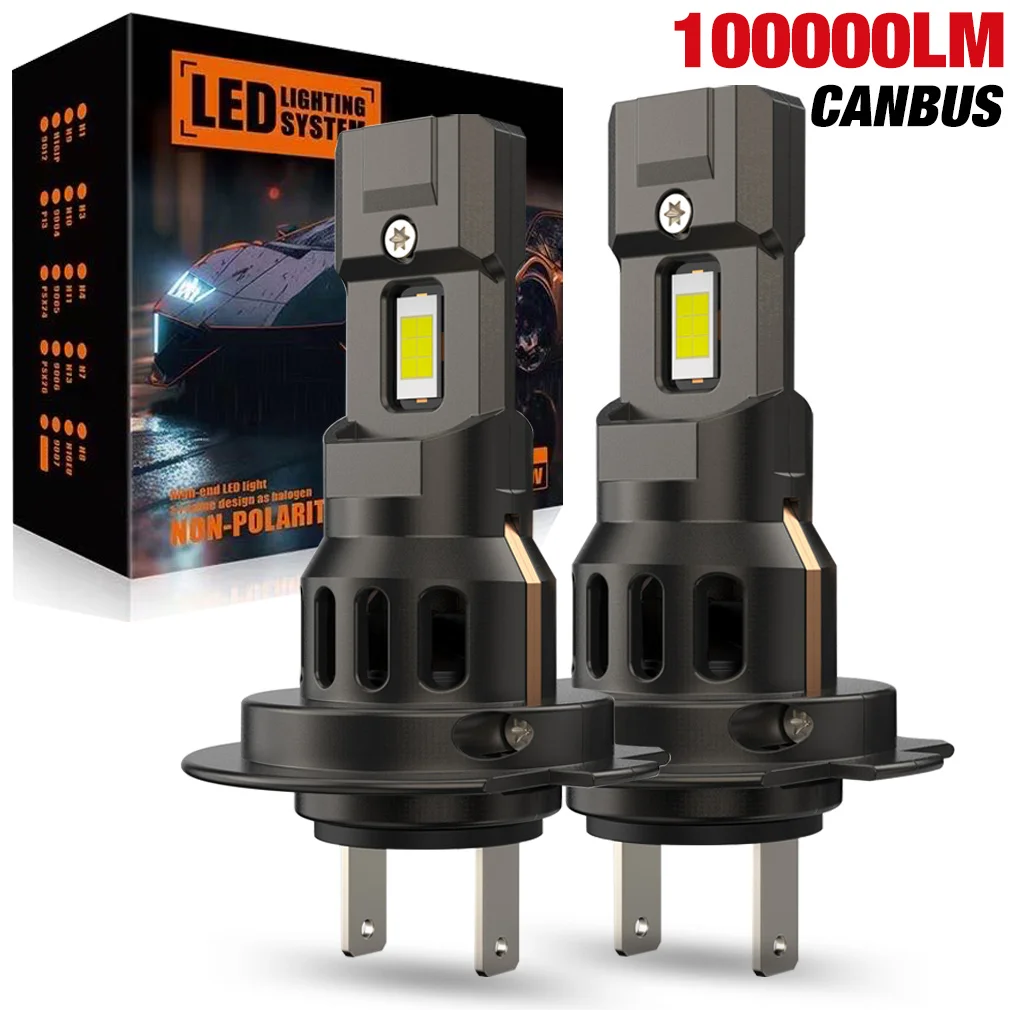 100000LM H7 LED Headlight Bulb Mini Wireless CSP 3570 Car Headlamp Auto Diode Lamps H7 Turbo Led 6000K 12V Automobile