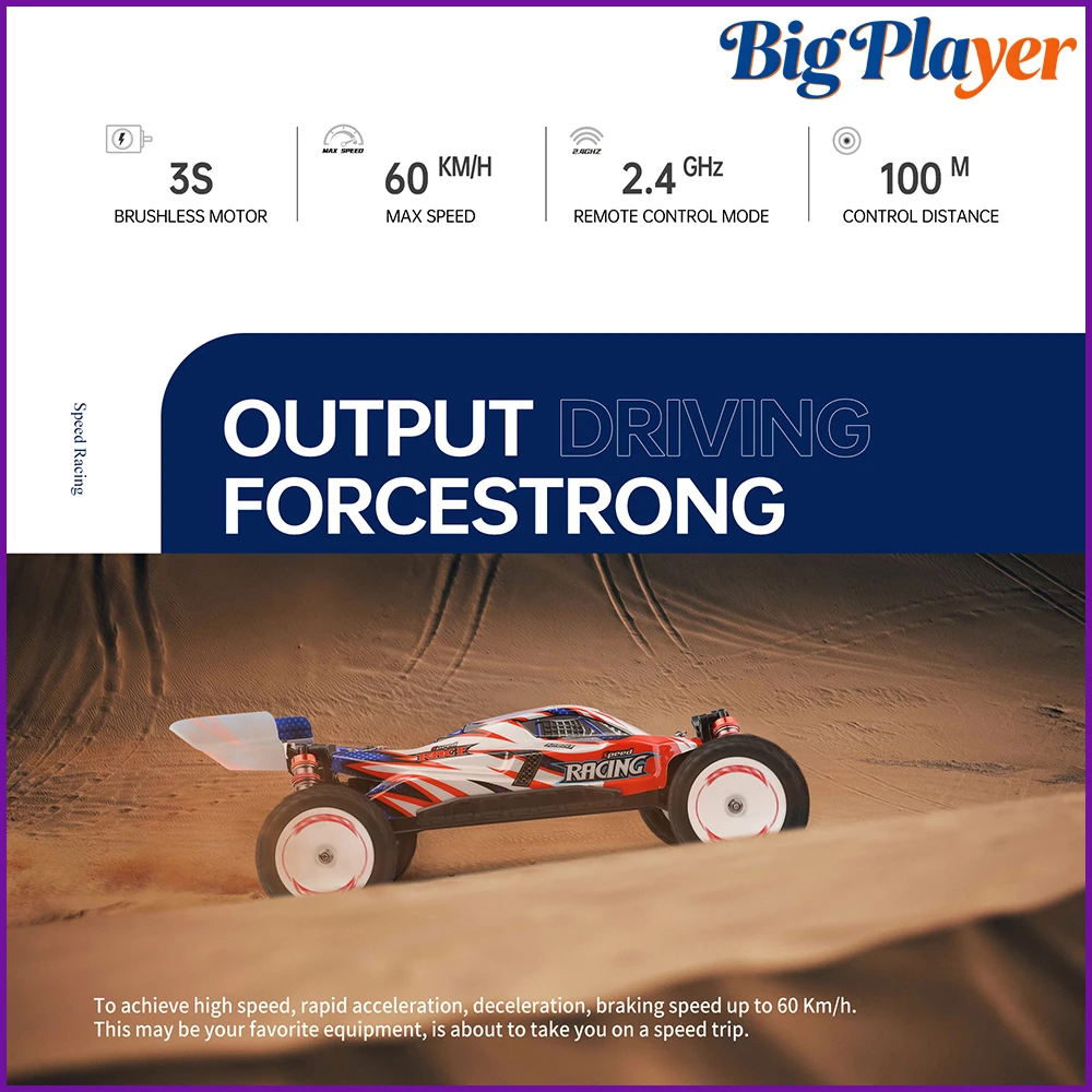 WLtoys 124008 1/12 V8 Brushless RC Car 4WD 60km/h High Speed Off-Road 2.4G Full Proportional Metal Chassis Toy Gift for Adults