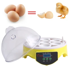 Automatic Intelligent Farm Supplies, Chicken Bird Incubator, Hatching Machine, Chicken, Duck, Quail, 7 Eggs