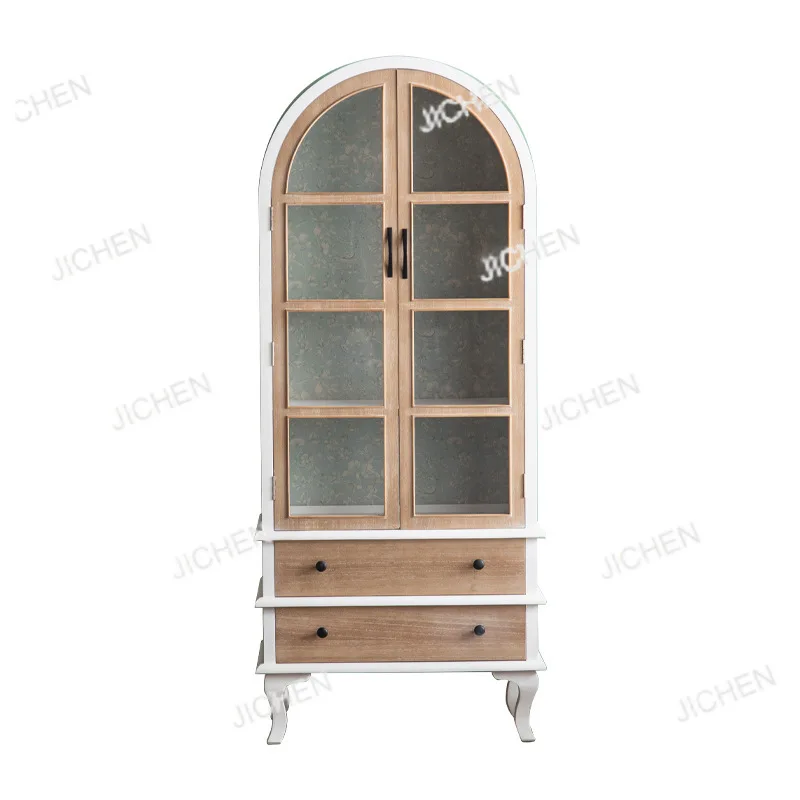 

Американский ретро-кухонный шкаф для хранения, пасторальный обеденный буфет, шкаф для хранения для дома и гостиниц, витрина для вина из массива дерева для гостиной