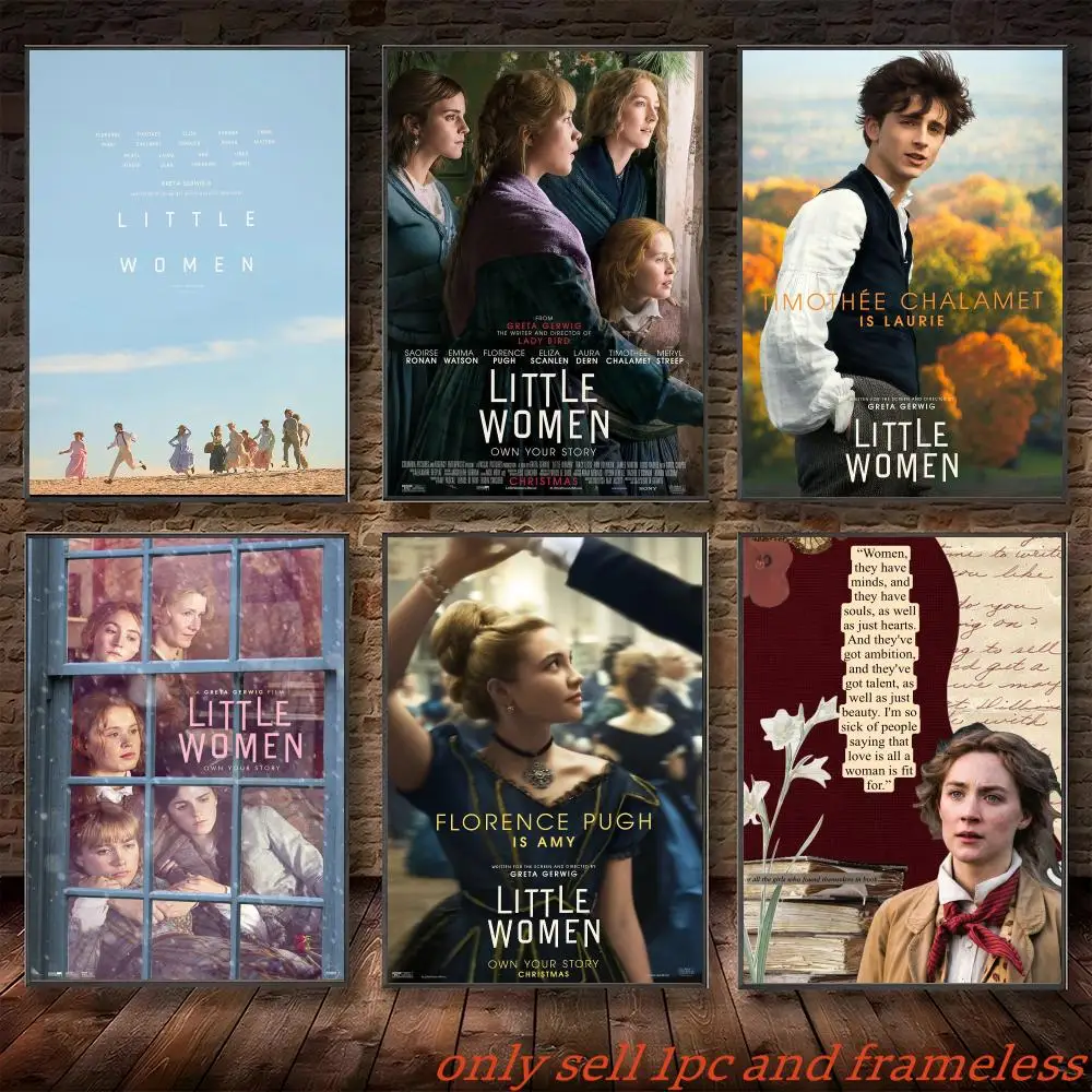 Movies Little Women-Famous Poster Self-adhesive Painting with prints Home bedroom living room decoration