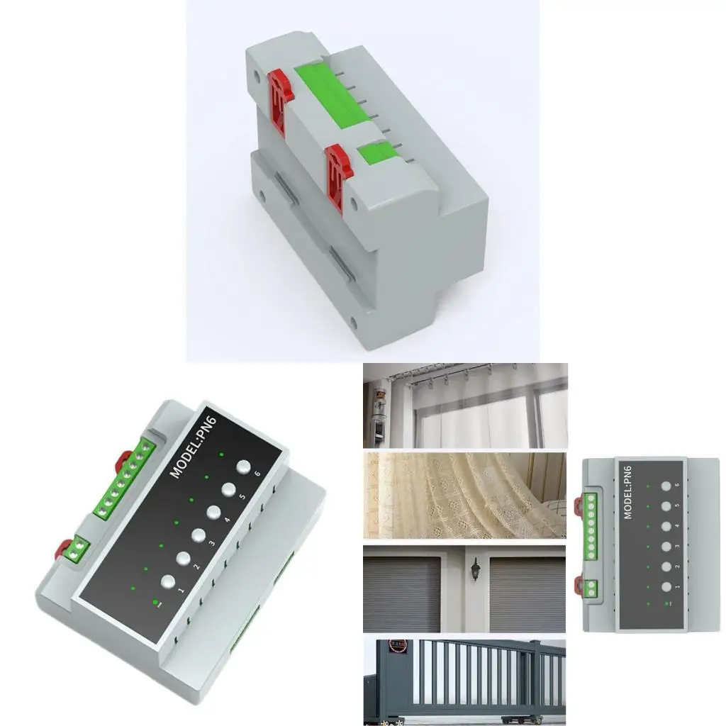 

R9UF Модуль переключателей для интеллектуальных домашних сетей, 6 каналов, 16A, реле, модуль переключателей, модуль управления в