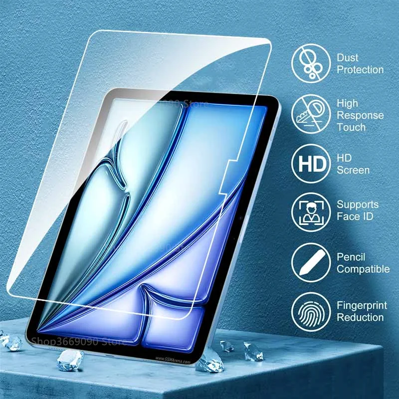 

Screen Protector for iPad Air 13‑inch Air 6th/4th 5th 6th 7th Generation 2024 iPadPro 11 inch Tempered Glass for iPad Pro 11 13