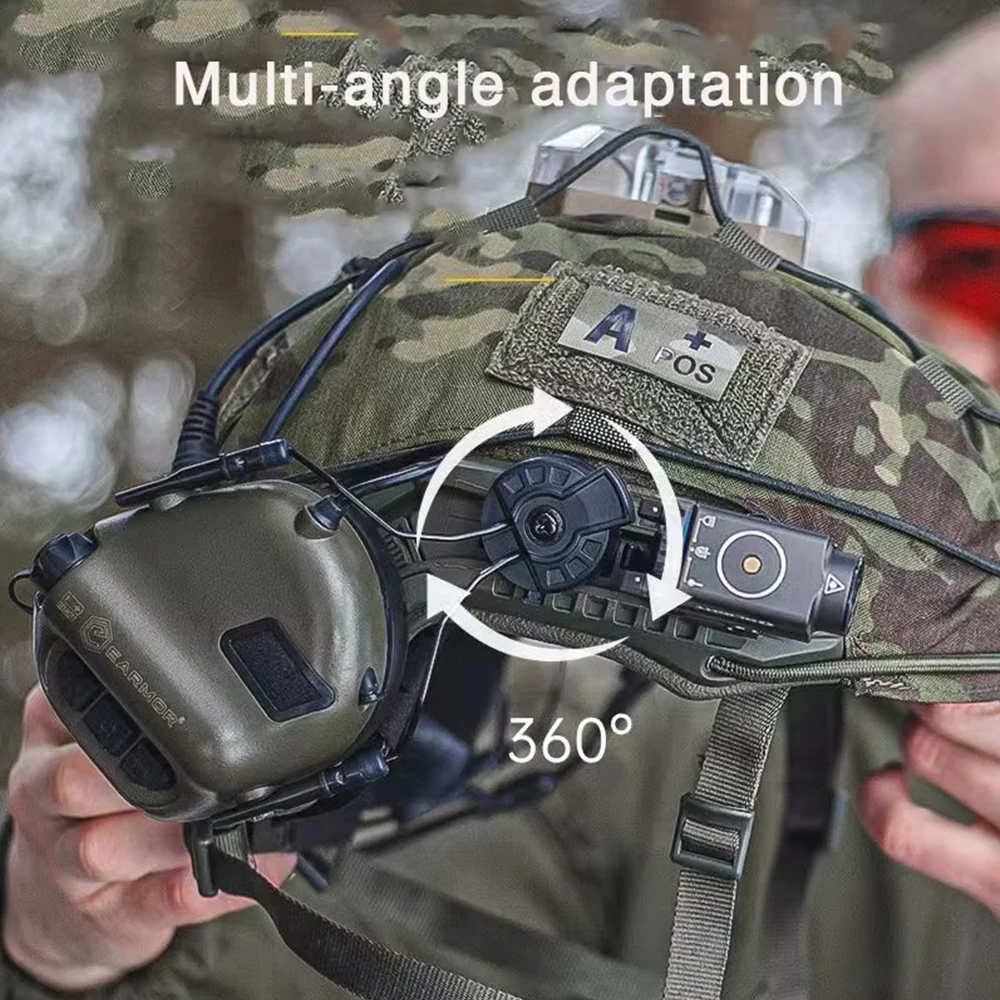 EARMOR Shooting Earmuffs Helmet Rail ARC and EXFIL Helmet Rail Adapter Tactical Headset Adapter for ARC Rail Helmet Accessories